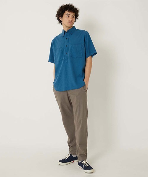 BLUE BLUE（ブルーブルー）の「リネンレーヨン ストレッチプルオーバー ショートスリーブシャツ（シャツ/ブラウス・メンズ・ナチュラル/ネイビー/ブルー/グレー・X-LARGE/LARGE/MEDIUM/SMALL）」の17枚目の写真