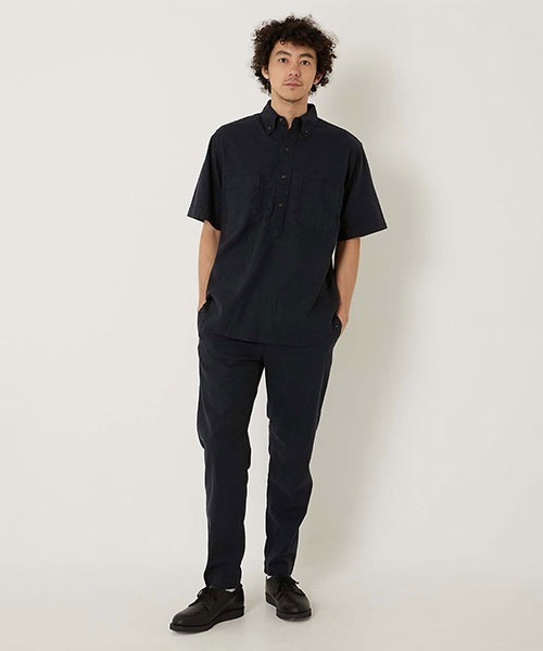 BLUE BLUE（ブルーブルー）の「リネンレーヨン ストレッチプルオーバー ショートスリーブシャツ（シャツ/ブラウス・メンズ・ナチュラル/ネイビー/ブルー/グレー・X-LARGE/LARGE/MEDIUM/SMALL）」の15枚目の写真