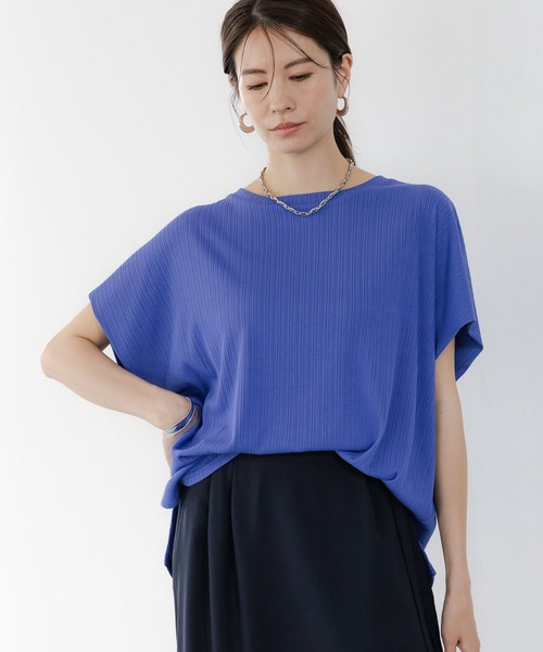 Elura(エルーラ)の「ドレスアップリブドルマンプルオーバー/326352(Tシャツ/カットソー・レディース・ブルー/カーキ/ホワイト/ネイビー・MEDIUM/LARGE)」の14枚目の写真