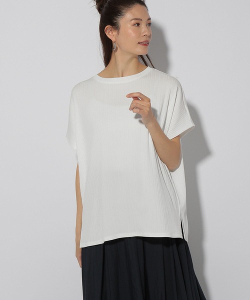 Elura(エルーラ)の「ドレスアップリブドルマンプルオーバー/326352(Tシャツ/カットソー・レディース・ブルー/カーキ/ホワイト/ネイビー・MEDIUM/LARGE)」の19枚目の写真