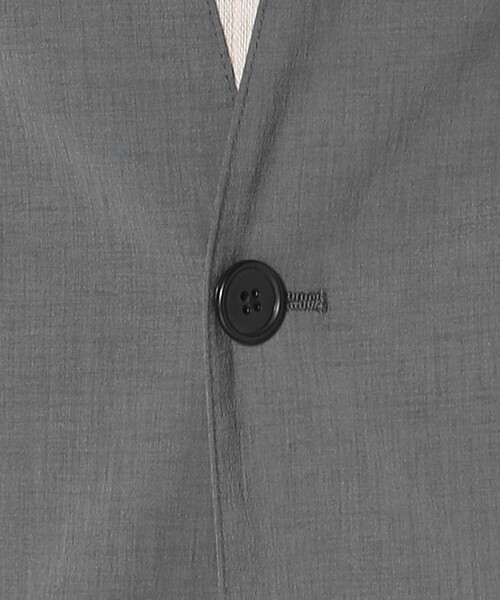 green label relaxing（グリーンレーベルリラクシング）の「A+ ラッカンリネンライク 1B ノーカラー ジャケット -ウォッシャブル・ストレッチ・吸水速乾-（ノーカラージャケット・メンズ・ネイビー/グレー系・M/XL/L/S）」の15枚目の写真