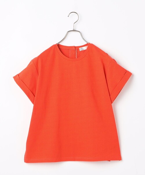 tシャツ パール釦開き麻調カットT レディース パール釦開き麻調カットT（Tシャツ/カットソー）｜fredy couleur