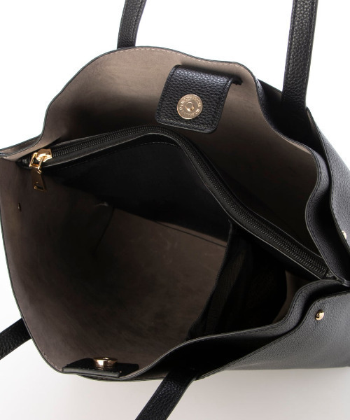 cache cache（カシュ カシュ）の「カシュカシュ cachecache / A4セパレートパーテーショントート（トートバッグ・レディース・ブラック/ベージュ系その他2/シルバー・FREE）」の6枚目の写真