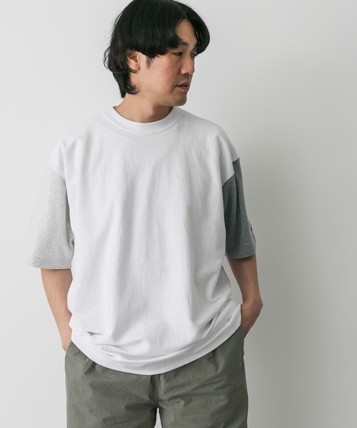 Champion（チャンピオン）の「『別注』CHAMPION×DOORS RW CRAZY SHORT-SLEEVE T-SHIRTS（Tシャツ/カットソー・メンズ・ホワイト系その他/グレー/ネイビー・LARGE/MEDIUM）」の5枚目の写真