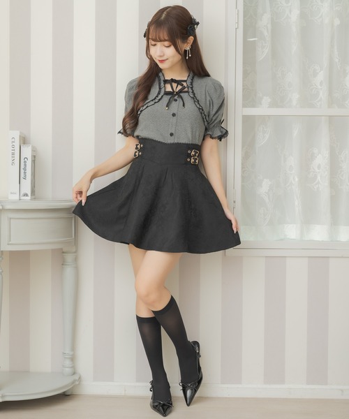 couture BY ROJITA（クチュールバイロジータ）の「Wリボンボレロ風トップス（Tシャツ/カットソー・レディース・ブラック/マルチ/ホワイト/グレー・FREE）」の9枚目の写真