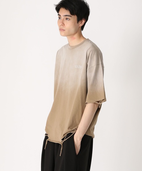 LAND MUSEUM(ランドミュージアム)の「LAND MUSEUM/ルーズダメージT(Tシャツ/カットソー・メンズ・ブラック/ベージュ・FREE)」の13枚目の写真