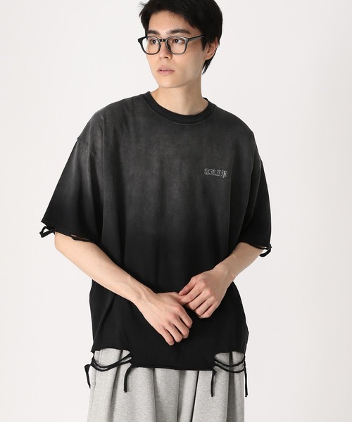 LAND MUSEUM(ランドミュージアム)の「LAND MUSEUM/ルーズダメージT(Tシャツ/カットソー・メンズ・ブラック/ベージュ・FREE)」の7枚目の写真