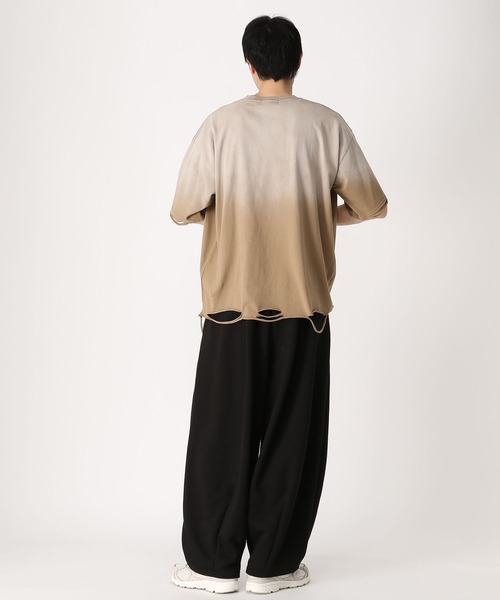 LAND MUSEUM(ランドミュージアム)の「LAND MUSEUM/ルーズダメージT(Tシャツ/カットソー・メンズ・ブラック/ベージュ・FREE)」の11枚目の写真