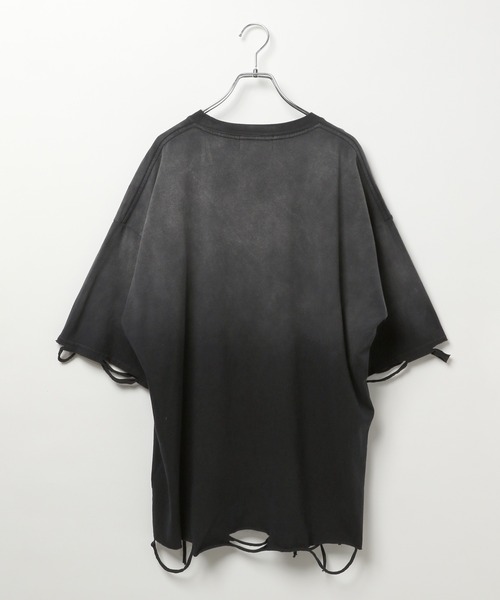 LAND MUSEUM(ランドミュージアム)の「LAND MUSEUM/ルーズダメージT(Tシャツ/カットソー・メンズ・ブラック/ベージュ・FREE)」の16枚目の写真