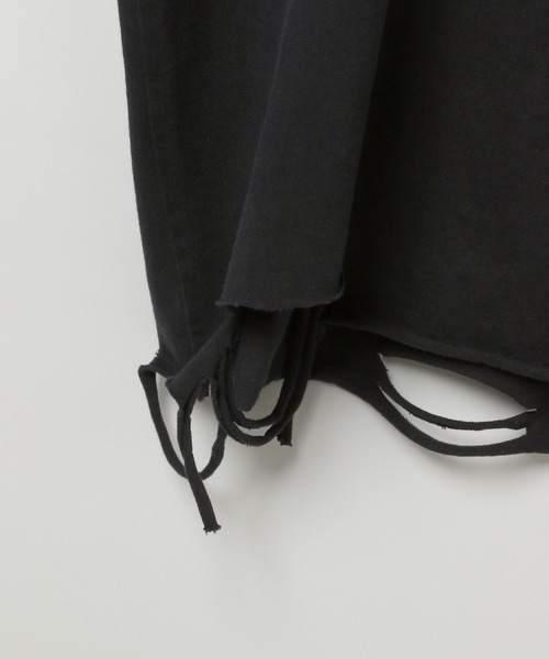 LAND MUSEUM(ランドミュージアム)の「LAND MUSEUM/ルーズダメージT(Tシャツ/カットソー・メンズ・ブラック/ベージュ・FREE)」の20枚目の写真