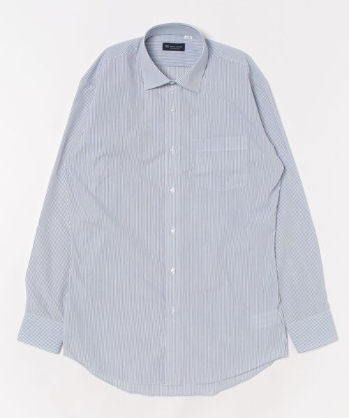 TOKYO SHIRTS（トウキョウシャツ）の「形態安定ノンアイロン ワイド 長袖ビジネスワイシャツ（ビジネスシャツ・メンズ・ブルー・首回り39cm-裄丈80cm/首回り39cm-裄丈84cm/首回り41cm-裄丈82cm/首回り41cm-裄丈86cm/首回り37cm-裄丈80cm/首回り37cm-裄丈84cm/首回り42cm-裄丈82cm/首回り42cm-裄丈86cm/首回り43cm-裄丈82cm/首回り43cm-裄丈86cm）」の6枚目の写真