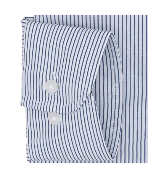 TOKYO SHIRTS（トウキョウシャツ）の「形態安定ノンアイロン ワイド 長袖ビジネスワイシャツ（ビジネスシャツ・メンズ・ブルー・首回り39cm-裄丈80cm/首回り39cm-裄丈84cm/首回り41cm-裄丈82cm/首回り41cm-裄丈86cm/首回り37cm-裄丈80cm/首回り37cm-裄丈84cm/首回り42cm-裄丈82cm/首回り42cm-裄丈86cm/首回り43cm-裄丈82cm/首回り43cm-裄丈86cm）」の3枚目の写真