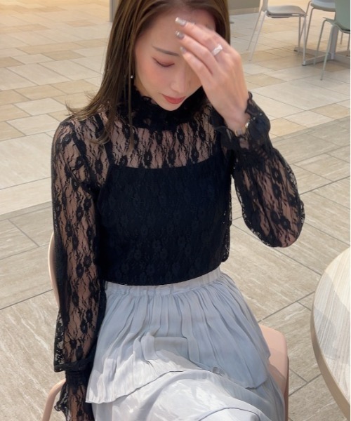 レースで仕込む、大人のときめき。 シアーレーストップス レディース