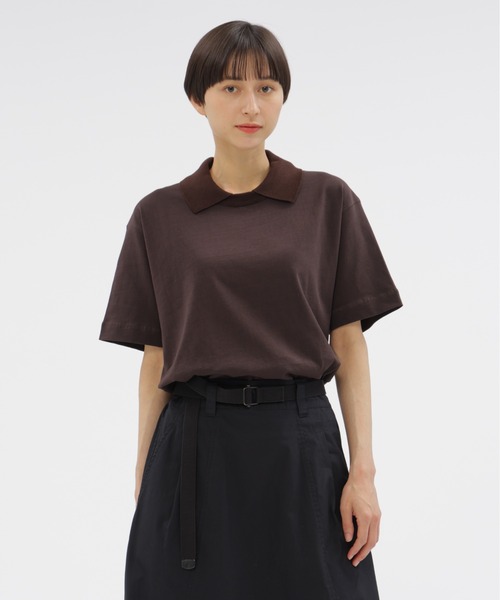 MHL.(エムエイチエル)の「AIR COTTON JERSEY TOP(Tシャツ/カットソー・レディース・ブラウン系その他2/グレー系その他2・2)」の2枚目の写真