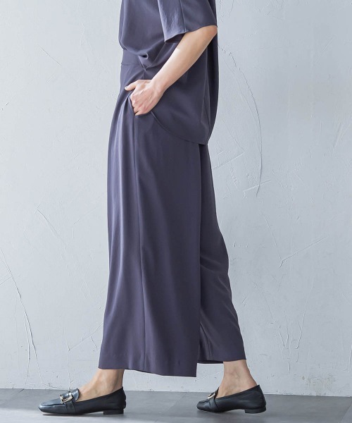 LAUTREAMONT（ロートレアモン）の「【一部店舗限定販売】キレイ×リラックス ガウチョパンツ≪洗濯機で洗える≫（その他パンツ・レディース・ブラック/チャコールグレー/ベージュ・9号/7号）」の15枚目の写真