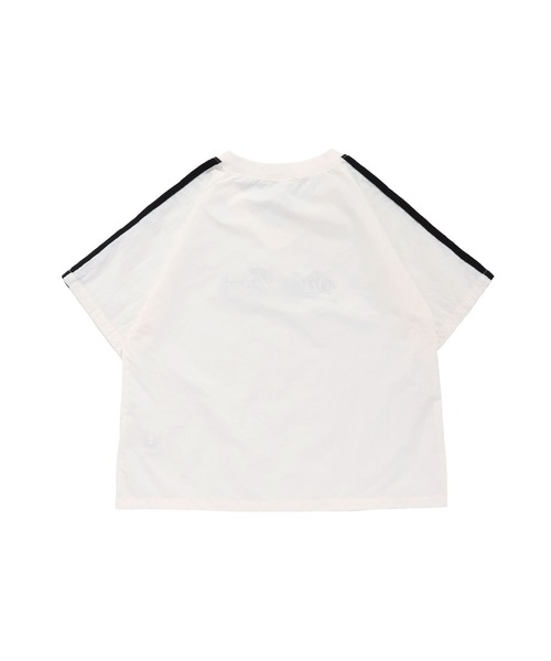 SISTER JENNI(SISTER JENNI)の「【シャカシャカ素材】Vネックタフタユニフォーム風ビッグT(Tシャツ/カットソー・キッズ・サックスブルー/オフホワイト/ネイビー・130cm/140cm/150cm/160cm)」の11枚目の写真