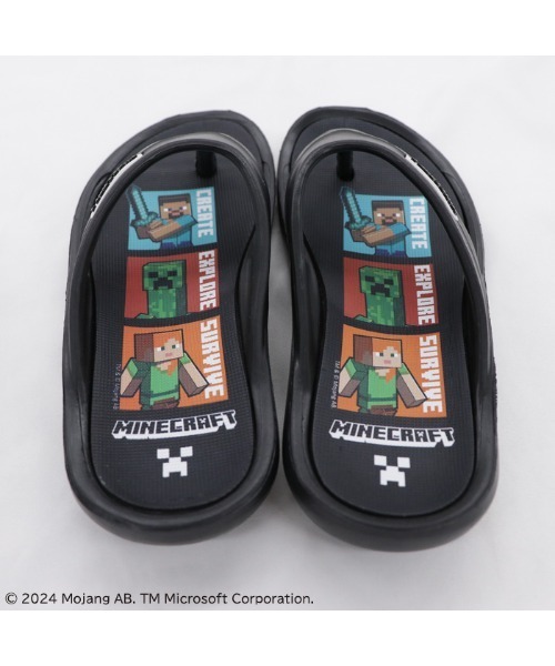 RUGGEDWORKS(ラゲッドワークス)の「【完売】《マインクラフト》キッズ ビーチ サンダル(サンダル・キッズ・グリーン/ブラック・19㎝/20㎝/21cm)」の4枚目の写真
