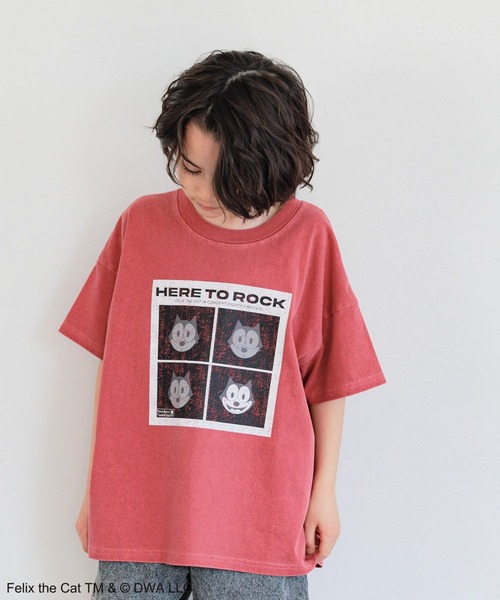 BAYFLOW（ベイフロー）の「【FELIX THE CAT(フィリックス・ザ・キャット)】別注ピグメントT(KIDS)（Tシャツ/カットソー・キッズ・レッド/アイボリー/チャコールグレー・110cm/120cm/130cm/140cm/150cm）」の14枚目の写真
