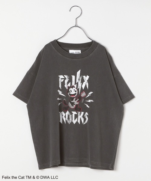 BAYFLOW（ベイフロー）の「【FELIX THE CAT(フィリックス・ザ・キャット)】別注ピグメントT(KIDS)（Tシャツ/カットソー・キッズ・レッド/アイボリー/チャコールグレー・110cm/120cm/130cm/140cm/150cm）」の4枚目の写真