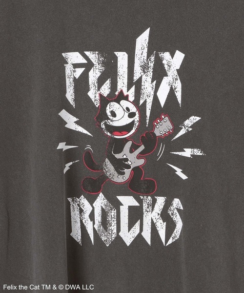 BAYFLOW（ベイフロー）の「【FELIX THE CAT(フィリックス・ザ・キャット)】別注ピグメントT(KIDS)（Tシャツ/カットソー・キッズ・レッド/アイボリー/チャコールグレー・110cm/120cm/130cm/140cm/150cm）」の5枚目の写真