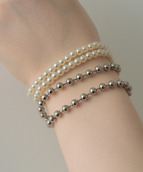 muku（ムク）の「CHAIN/PEARL×BALL（ネックレス・レディース・ゴールド/シルバー・FREE）」の2枚目の写真