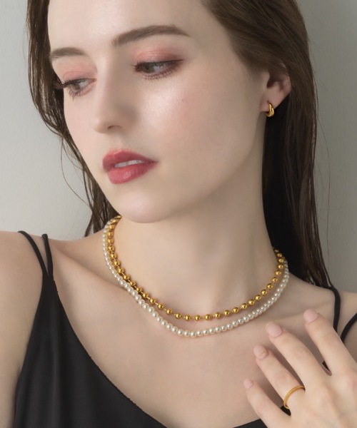 muku（ムク）の「CHAIN/PEARL×BALL（ネックレス・レディース・ゴールド/シルバー・FREE）」の8枚目の写真