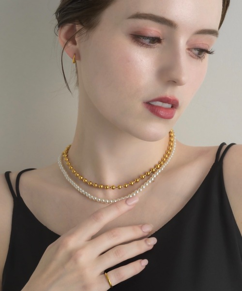 muku（ムク）の「CHAIN/PEARL×BALL（ネックレス・レディース・ゴールド/シルバー・FREE）」の6枚目の写真