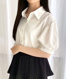 merrylatte | シンプルパフスリーブ半袖ブラウス(シャツ/ブラウス)