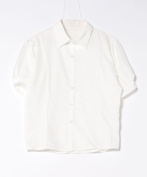 merrylatte（メリーラテ）の「シンプルパフスリーブ半袖ブラウス（シャツ/ブラウス・レディース・ホワイト・MEDIUM）」の14枚目の写真