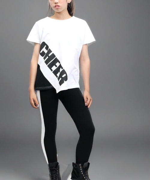 CHEER(チアー)の「アシンメトリーレイヤードデザイン切り替えトップス(Tシャツ/カットソー・レディース・ホワイト/イエロー・S/M/L)」の4枚目の写真
