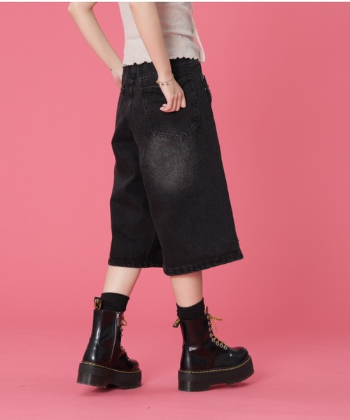 SIS(エスアイエス)の「SIS/エスアイエス/クロスデニムショーツ(その他パンツ・レディース・ブルー/ブラック・LARGE/MEDIUM)」の7枚目の写真