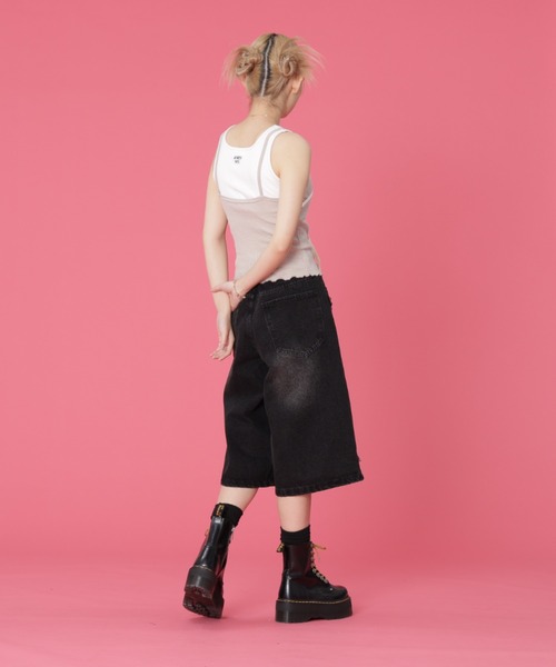 SIS(エスアイエス)の「SIS/エスアイエス/クロスデニムショーツ(その他パンツ・レディース・ブルー/ブラック・LARGE/MEDIUM)」の11枚目の写真