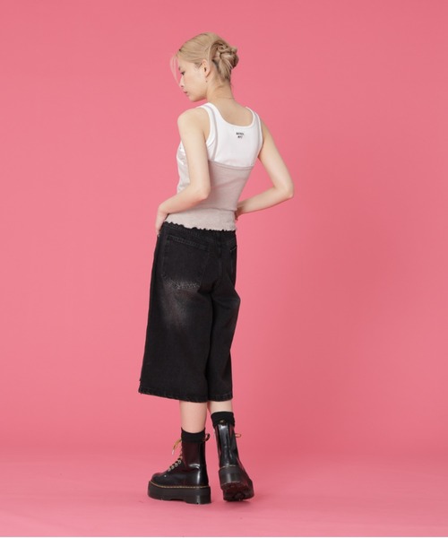 SIS(エスアイエス)の「SIS/エスアイエス/クロスデニムショーツ(その他パンツ・レディース・ブルー/ブラック・LARGE/MEDIUM)」の12枚目の写真