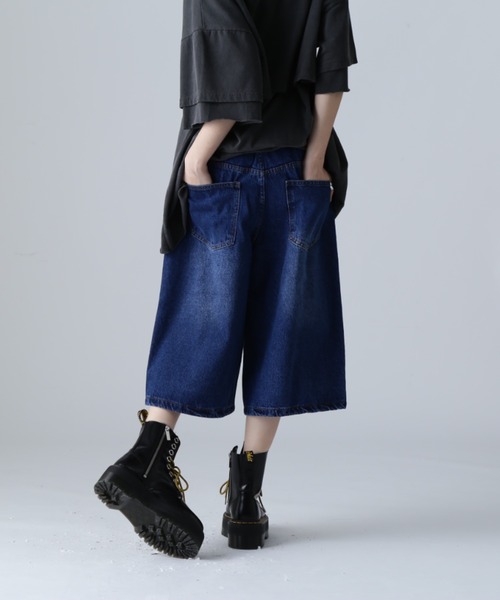 SIS(エスアイエス)の「SIS/エスアイエス/クロスデニムショーツ(その他パンツ・レディース・ブルー/ブラック・LARGE/MEDIUM)」の17枚目の写真