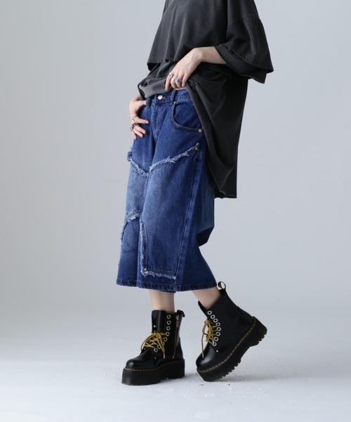 SIS(エスアイエス)の「SIS/エスアイエス/クロスデニムショーツ(その他パンツ・レディース・ブルー/ブラック・LARGE/MEDIUM)」の19枚目の写真