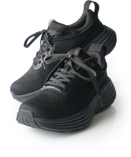 AmiAmi（アミアミ）の「【HOPPY ホッピー】軽量・厚底スニーカー  ウォーキング ジョギング（スニーカー・メンズ・ブラック/ブラック×ブラック・26.5cm/27cm/22.5cm/23cm/23.5cm/24cm/24.5cm/25cm/25.5cm/26cm）」の2枚目の写真