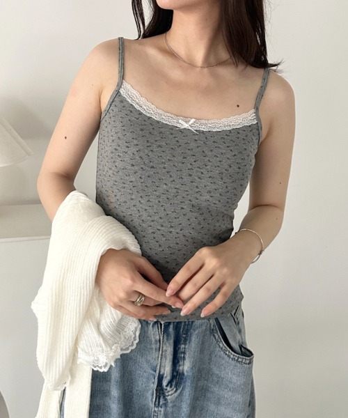 キャミソール セール】カップ付き小花柄キャミソール（キャミソール）｜CLEA