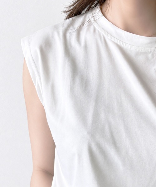 Amulet（アミュレット）の「【人気アイテム◎】二の腕が気にならない◎フレンチスリーブカットソー（Tシャツ/カットソー・レディース・ブラウン/ブラック/ホワイト/ベージュ/ネイビー/イエロー・M/L/XL）」の8枚目の写真
