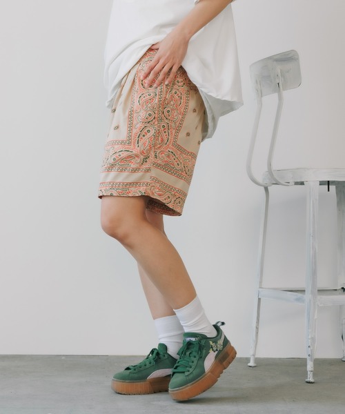 CAL O LINE(キャルオーライン)の「CAL O LINE/キャルオーライン BANDANA 2 TUCK SHORTS (7inc) ショーツ(その他パンツ・メンズ・オリーブ系・M)」の7枚目の写真