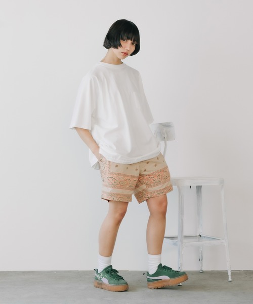 CAL O LINE(キャルオーライン)の「CAL O LINE/キャルオーライン BANDANA 2 TUCK SHORTS (7inc) ショーツ(その他パンツ・メンズ・オリーブ系・M)」の5枚目の写真