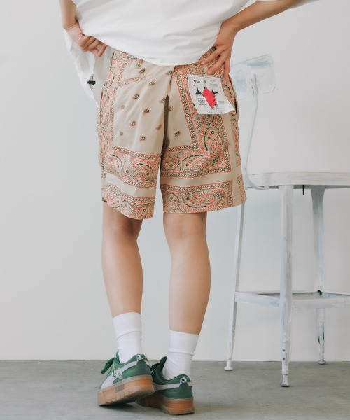 CAL O LINE(キャルオーライン)の「CAL O LINE/キャルオーライン BANDANA 2 TUCK SHORTS (7inc) ショーツ(その他パンツ・メンズ・オリーブ系・M)」の4枚目の写真