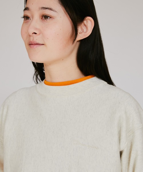 Champion(チャンピオン)の「【Champion/チャンピオン】レディース リバースウィーブ(R) クルーネックスウェットシャツ(スウェット・レディース・オートミール/ライトブルー/ブラック系その他/グレー・MEDIUM/LARGE)」の5枚目の写真