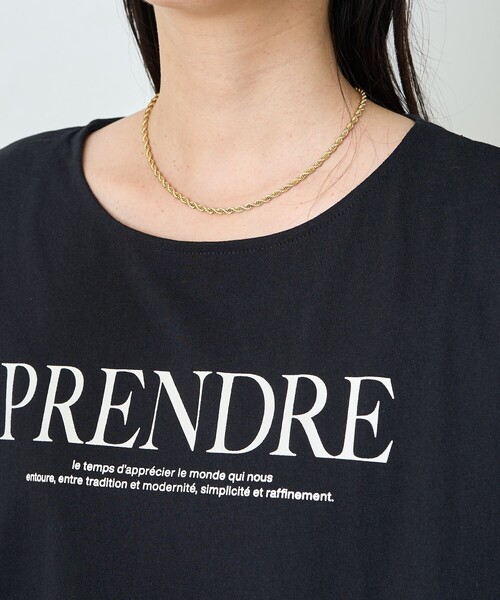 FREAK'S STORE（フリークスストア）の「ノースリーブ ロゴTシャツ/フレンチスリーブ 箔プリントTシャツ（Tシャツ/カットソー・レディース・オフホワイト/ブラック/ブラウン・ﾌﾘ-）」の22枚目の写真