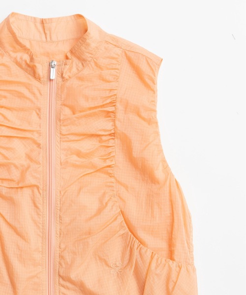 Airy Sheer Gathered Vest/エアリーシアーギャザーベスト