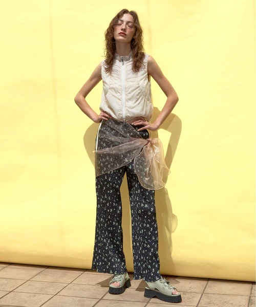 Airy Sheer Gathered Vest/エアリーシアーギャザーベスト