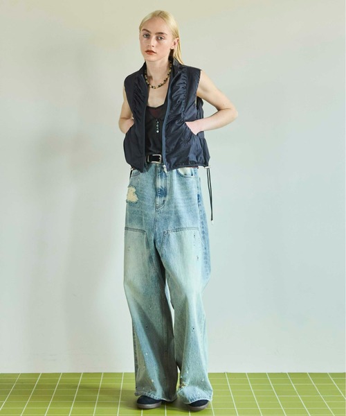 み*み様 MAISON SPECIAL Airy Sheer Gathered Airy Sheer Gathered Vest/エアリーシアーギャザーベスト