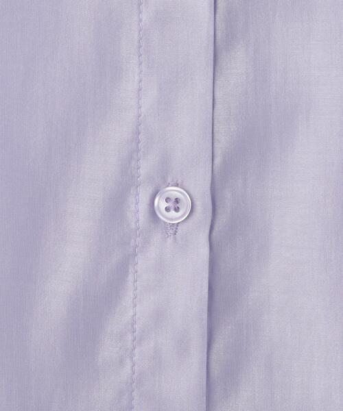 SHOO・LA・RUE（シューラルー）の「【130-150cm】程よい肌見せが叶う クロップドシアーシャツ（シャツ/ブラウス・キッズ・サックスブルー/パープル・13/14/15 ）」の9枚目の写真