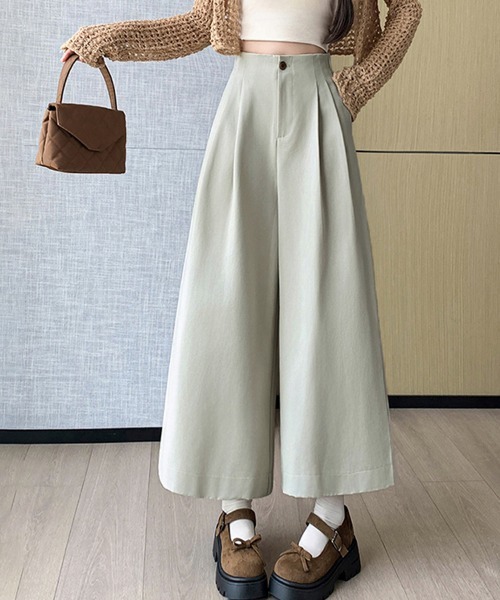 ReRe(リリ)の「タック付きハイウエストワイドパンツ(その他パンツ・レディース・ブラック/テラコッタ/ベージュ・MEDIUM/LARGE)」の18枚目の写真