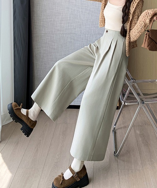 ReRe(リリ)の「タック付きハイウエストワイドパンツ(その他パンツ・レディース・ブラック/テラコッタ/ベージュ・MEDIUM/LARGE)」の17枚目の写真