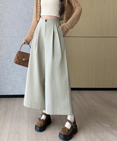 ReRe(リリ)の「タック付きハイウエストワイドパンツ(その他パンツ・レディース・ブラック/テラコッタ/ベージュ・MEDIUM/LARGE)」の16枚目の写真